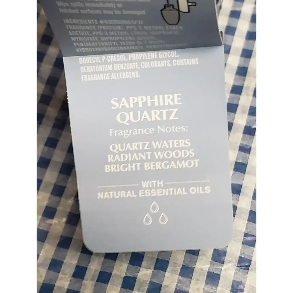 BBW White Flare Nightlight Sensor Wallflower Fragrance Plug In & Sapphire Refill
